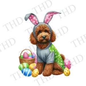 Lapin de Pâques chien Labradoodle brun png/clipart