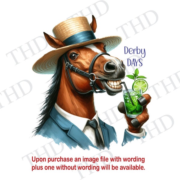 Derby Horse Drinking A Mint Julep, Derby Days Horse png/jpg clipart