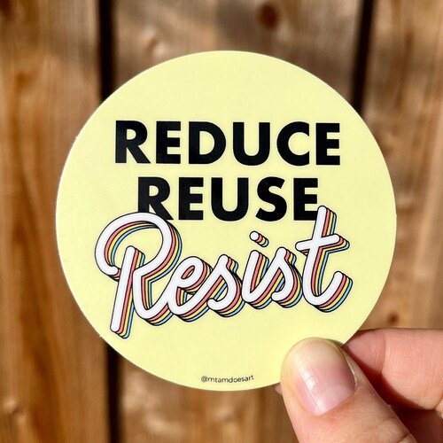 Reduce Reuse Resist Environmental Sustainable Laptop Vinyl Etsy