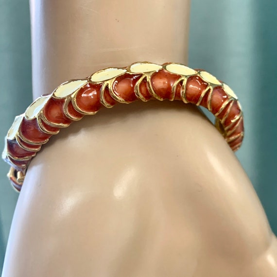 Tiger KJL Kenneth J Lane clamper enamel bracelet - image 5