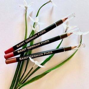 Saint Germain Paris Lip Pencil ( liner) set of 3, Pink, Sweet Pink, Red, Crayon A Levres