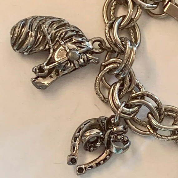 South Western style charm bracelet 7.25”, silver … - image 3