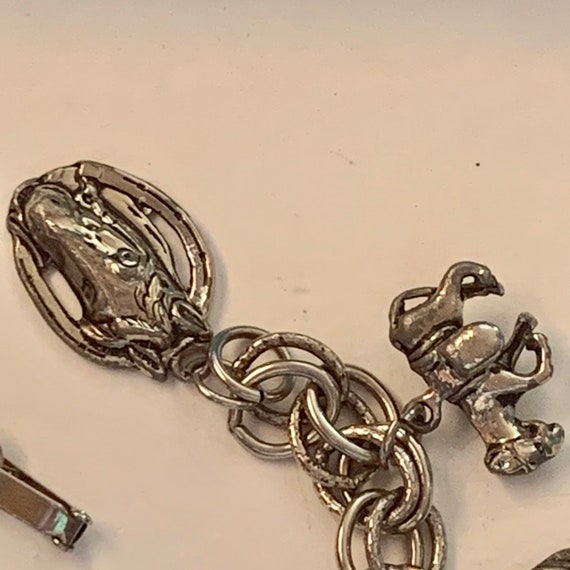 South Western style charm bracelet 7.25”, silver … - image 6