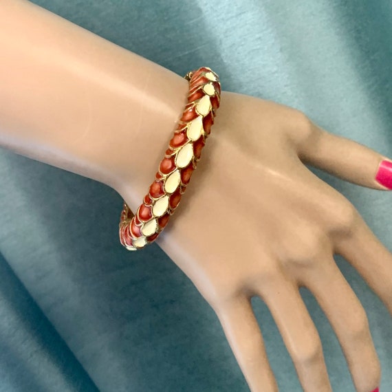 Tiger KJL Kenneth J Lane clamper enamel bracelet - image 1