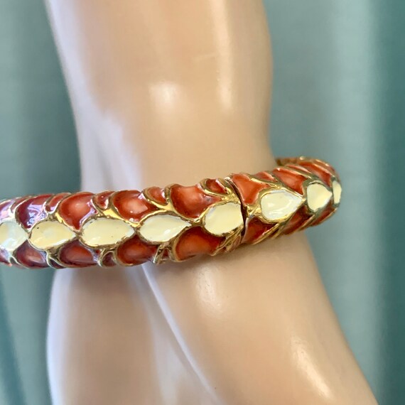 Tiger KJL Kenneth J Lane clamper enamel bracelet - image 4
