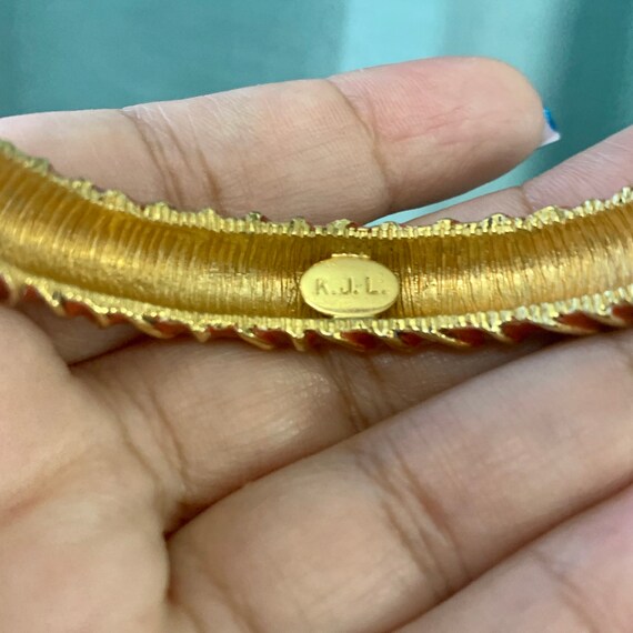 Tiger KJL Kenneth J Lane clamper enamel bracelet - image 6