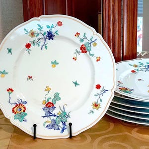 Set of 2 Dinner Plates - Haviland Shalimar Porcelain Dishes - Vintage 1975 Limoges France in MINT CONDITION