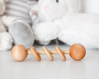 Baby Rattle, Montessori Rattle, Wooden Rattle, Organic Baby Toy, Wooden Baby Toy, Eco Friendly Baby Toy, Wood Baby Rattle, Baby Shower Gift