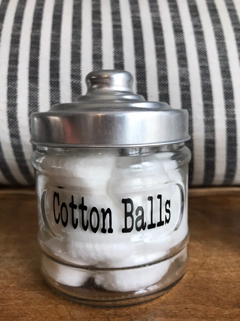 Cotton balls and qtips labels Bathroom labels Bathroom Etsy