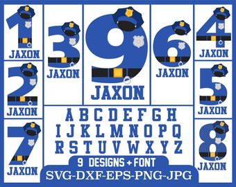 Police Birthday Svg, Birthday Boy svg, Birthday Shirt svg, police Shirt svg, Boy Police svg, Font Police svg, Police Kids svg, Gift Boy svg