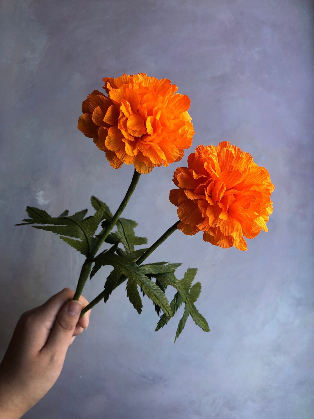 Crepe Paper Marigold Paper Flowers for Weddings Home Etsy