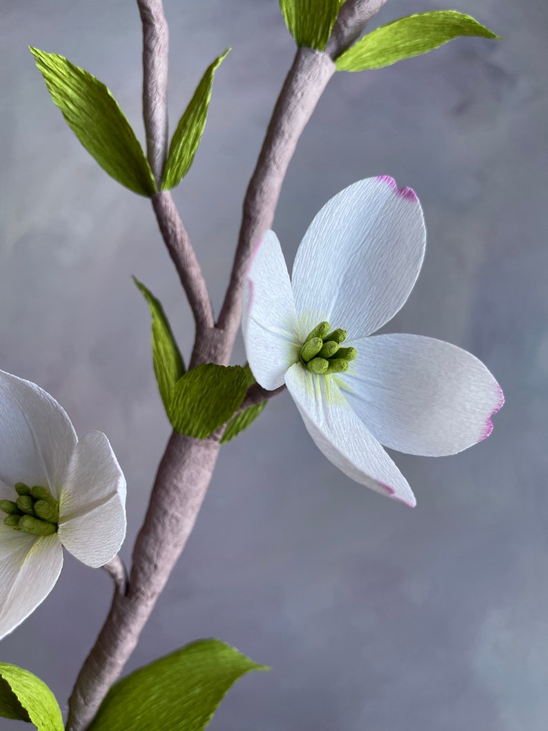 Crepe Paper Dogwood Branch Paper Flowers for Weddings Etsy