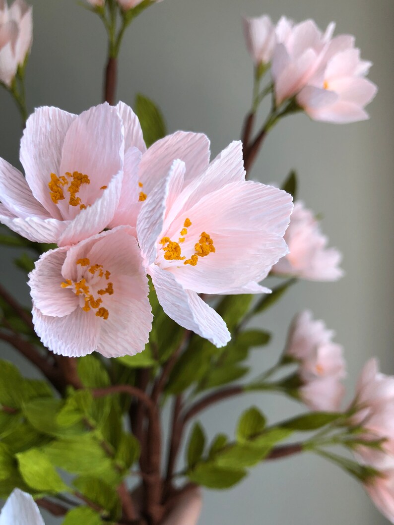 Crepe Paper Cherry Blossoms Paper Flowers for Home Decor or Etsy