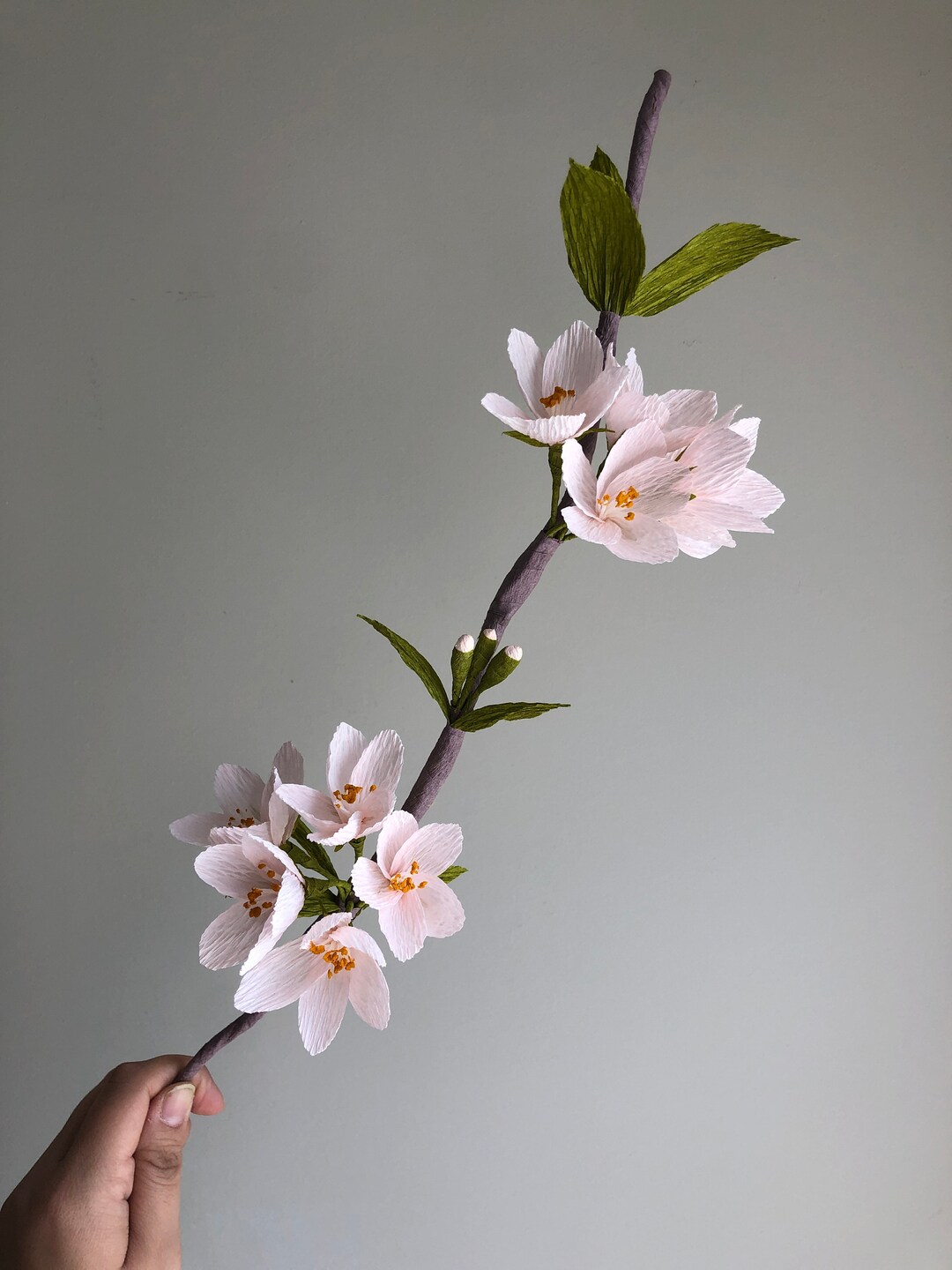 Crepe Paper Small Cherry Blossoms Paper Flowers for Home Etsy