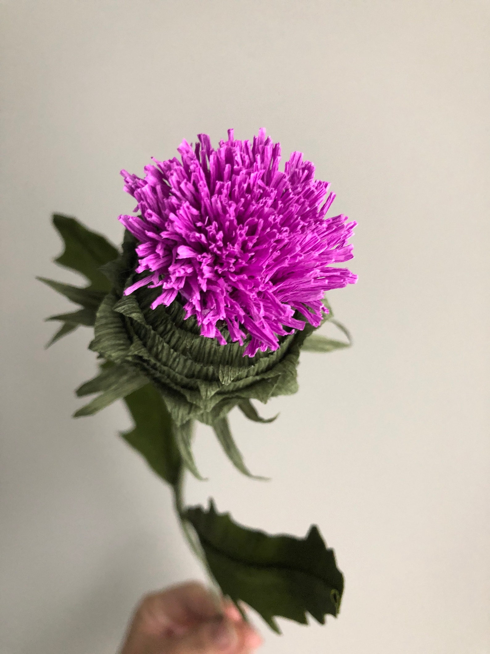 Crepe Paper Thistle Paper Flowers for Weddings Home Decor Etsy