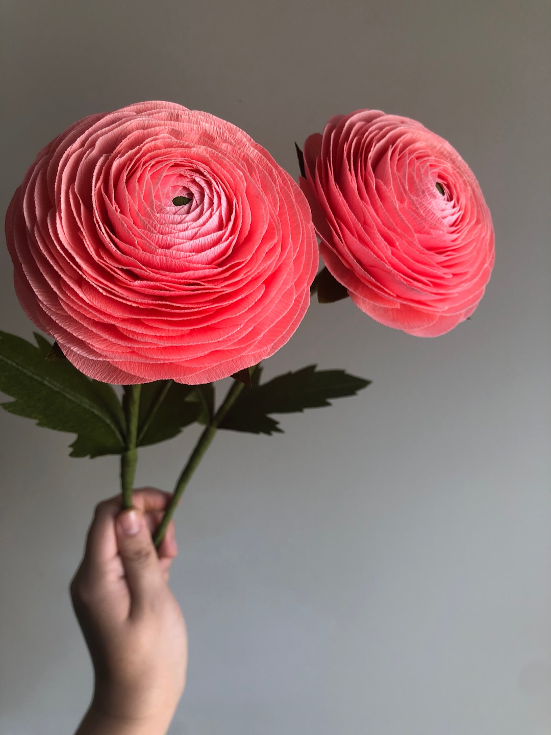 Crepe Paper Ranunculus Paper Flowers for Home Decor or Etsy