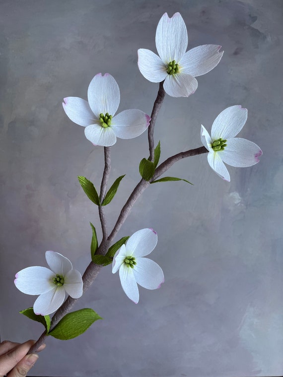 Crepe Paper Dogwood Branch Paper Flowers for Weddings Etsy