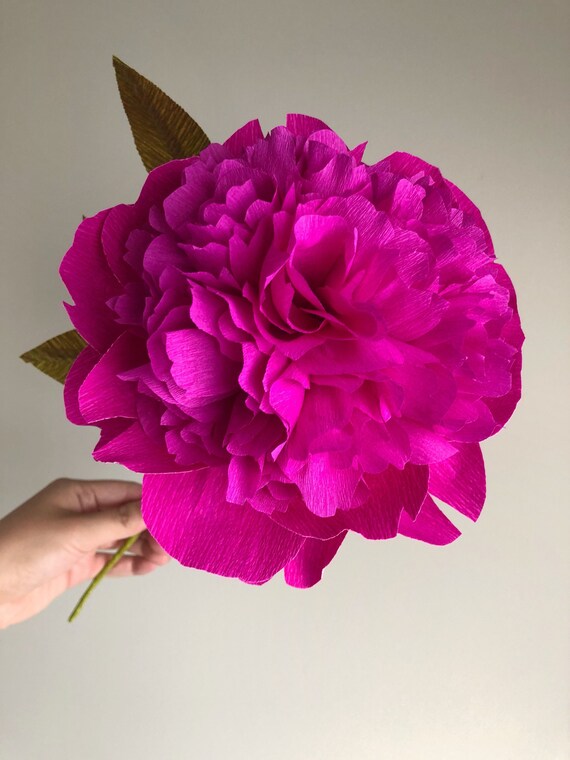 crepe paper bomb peony paper flowers for home decor or weddings crepe paper flower