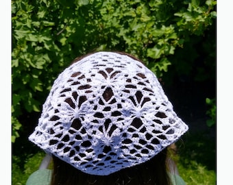 Bandana papillon, Bandana en dentelle, Foulard au crochet d’été