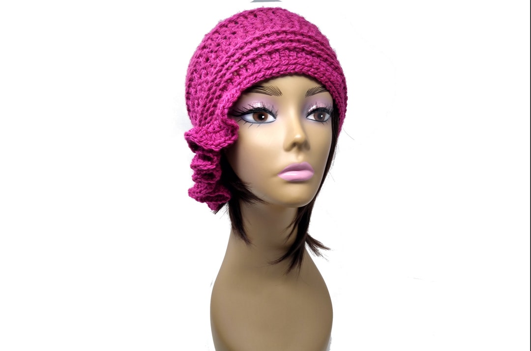 Vintage Crochet Hat Early 20th Century Hat Blue Warm Hat Etsy