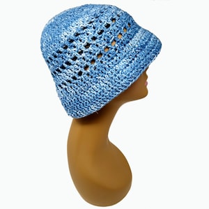 Denim Bucket Hat, Crochet Bucket Hat