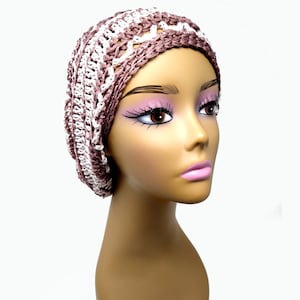 Light Weight Chemo Hat, Crochet Chemo headwear