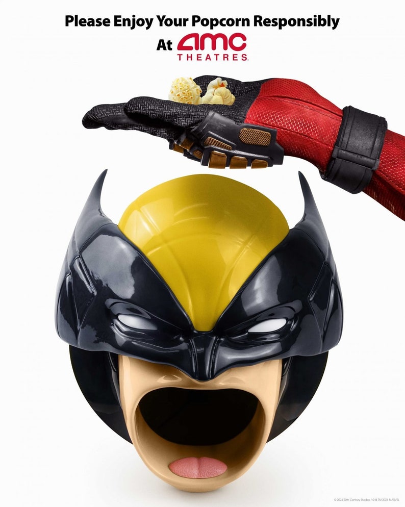 Deadpool and Wolverine 2024 Movie Tin Popcorn Bucket, Marvel Studios, AMC EXCLUSIVE Etsy UK