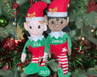 Personalized Christmas Elf, Named Christmas Elves, Christmas Decorations, Christmas Elf, Plush Christmas Elf