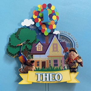 Up Cake Topper, Up House Cake Topper, Up Theme Party, Up Movie Party Decor, Up Birthday Party Decor, Up First Birthday Party, Up House Party