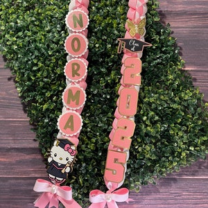 Kitty Graduation Lei Promotion Gift Lei Senior Night Gift Lei Braided Ribbon Lei Graduation Ribbon Lei Graduate Lei 2025 Senior, Graduation