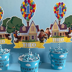 Up Centerpiece, Up House Centerpiece, Up Theme Party, Up Movie Party Decor, Up Birthday Party Decor, Up First Birthday Party, Up House Party