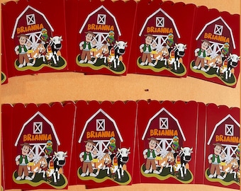 La Granja mini-popcorndoosjes, La Granja-feestbenodigdheden, La Granja-verjaardag, La Granja-feest, La Granja-decoratie, La Granja-feestdecoraties