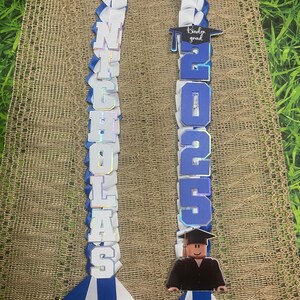 Boy Graduation Lei Promotion Gift Lei Senior Night Gift Lei Braided Ribbon Lei Graduation Ribbon Lei Graduate Lei 2025 Senior, RB Grad Lei