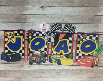 Cars Birthday Banner, Lightning McQueen Party Decoration, Cars Party Decorations, Lightning McQueen Birthday Banner, Lightning McQueen Decor