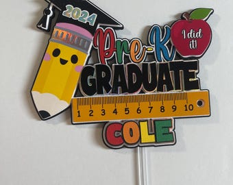 Pre Kindergarten Graduation Cake Topper Kindergarten Graduation Theme Party Decorations Pre School Grad Cake Topper Grad 2025 Pre K