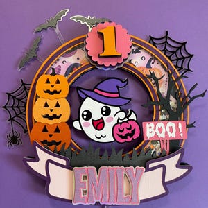 Spooky Halloween Cake Topper, Halloween Cake Topper, Spooky One Cake Topper, Spooky One Birthday Party Decor, Halloween Party Decorations