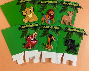 König der Löwen Mini Popcornboxen, Partyangebot, König der Löwen Geburtstag, König der Löwen Partybevorzugung, Dekoration König der Löwen, Partydekoration