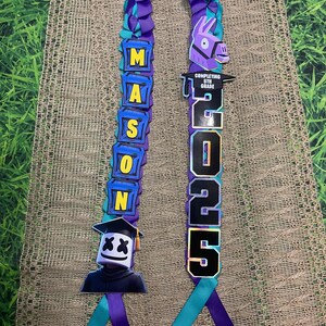 Boy Graduation Lei Promotion Gift Lei Senior Night Gift Lei Braided Ribbon Lei Graduation Ribbon Lei Graduate Lei 2025 Senior, FN Grad Lei