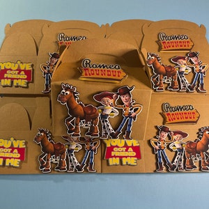 Woody Round Up, Woody Favor Box, Woody Gable Box, Woody Candy Box, Woody Party Favors, Woody Party Decorations, Woody Birthday Party