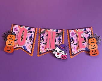 Spooky Halloween Highchair Banner, Halloween Highchair Banner, Spooky One Banner, Spooky One Birthday Party, Halloween Party Decoration