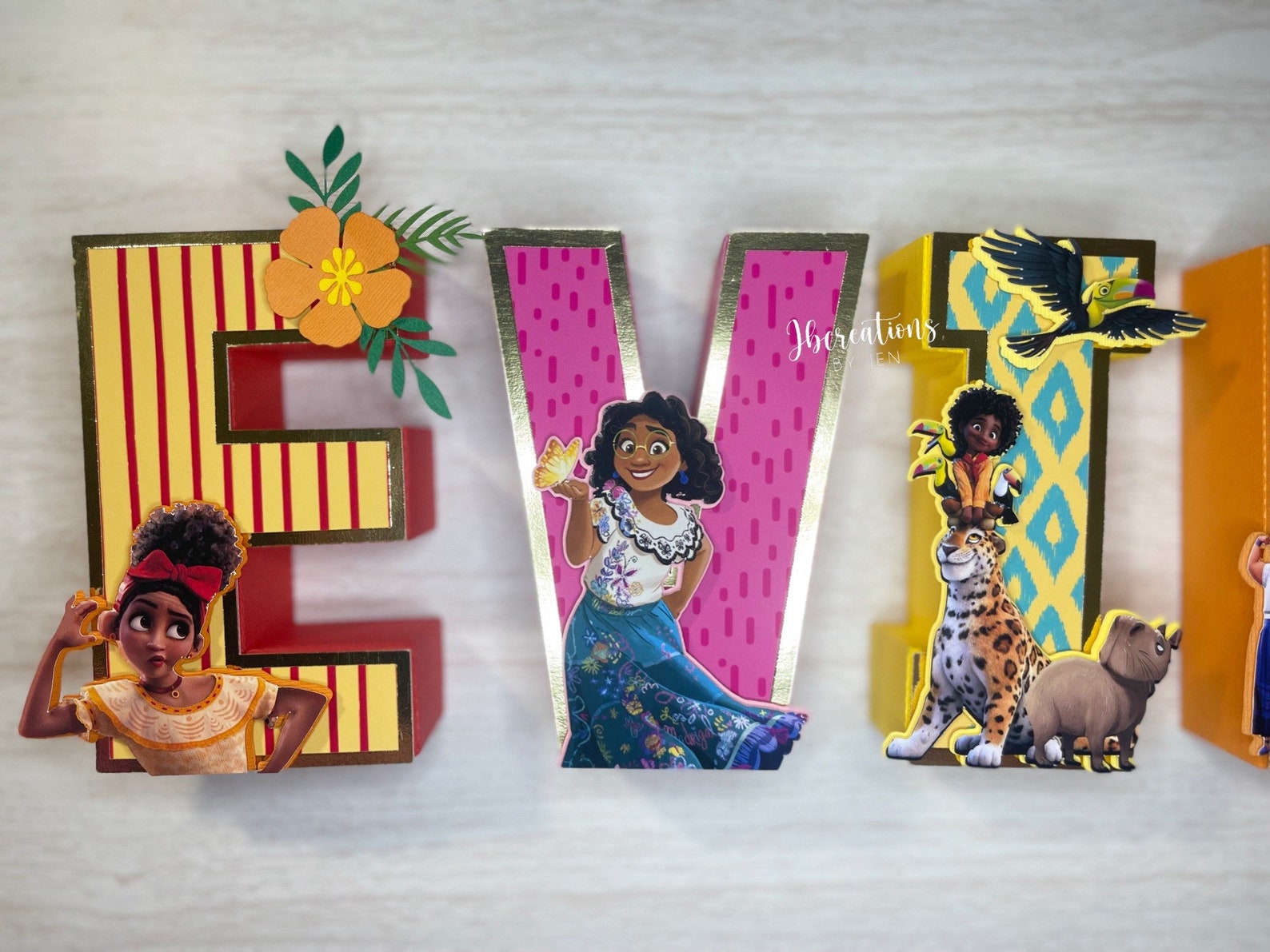 Encanto 3D Letters, Encanto 3D Name, Encanto Birthday, Encanto Party ...