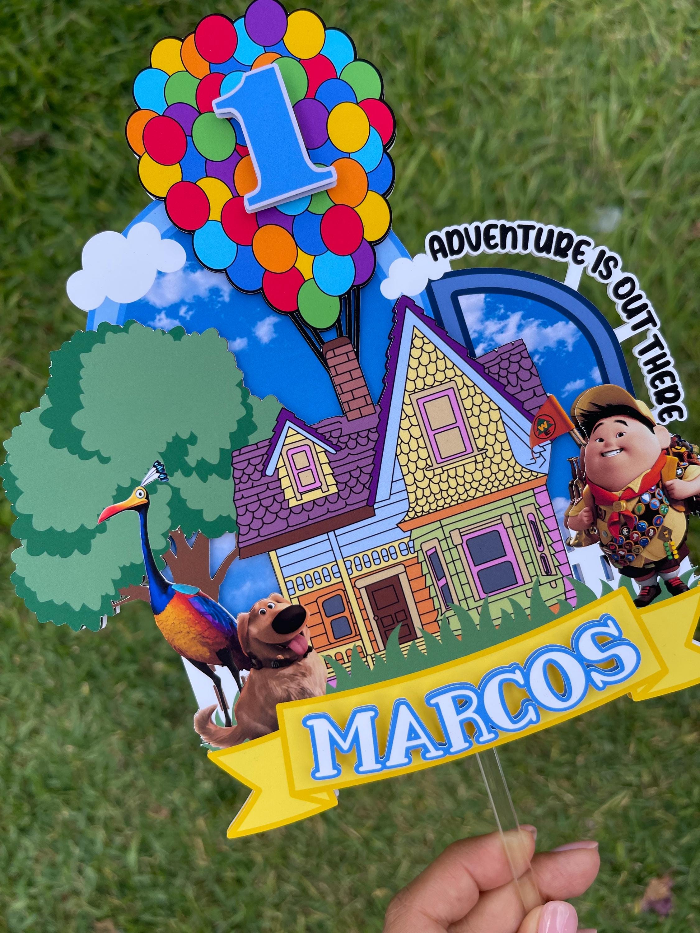 Up Topper Photo Up Cake Topper, up House Cake Topper, up Theme Party, up Movie Party ...