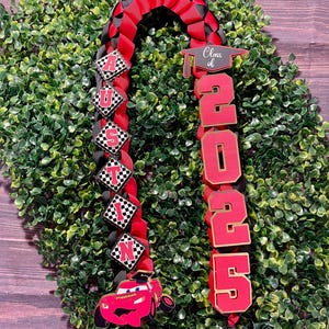 Cars Graduation Lei Promotion Gift Lei Senior Night Gift Lei Braided Ribbon Lei Graduation Ribbon Lei Graduate Lei 2025 Senior, Graduation
