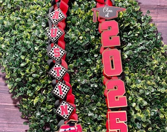 Cars Graduation Lei Promotion Gift Lei Senior Night Gift Lei Braided Ribbon Lei Graduation Ribbon Lei Graduate Lei 2025 Senior, Graduation
