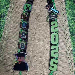 Boy Graduation Lei Promotion Gift Lei Senior Night Gift Lei Braided Ribbon Lei Graduation Ribbon Lei Graduate Lei 2025 Senior, MC Grad Lei
