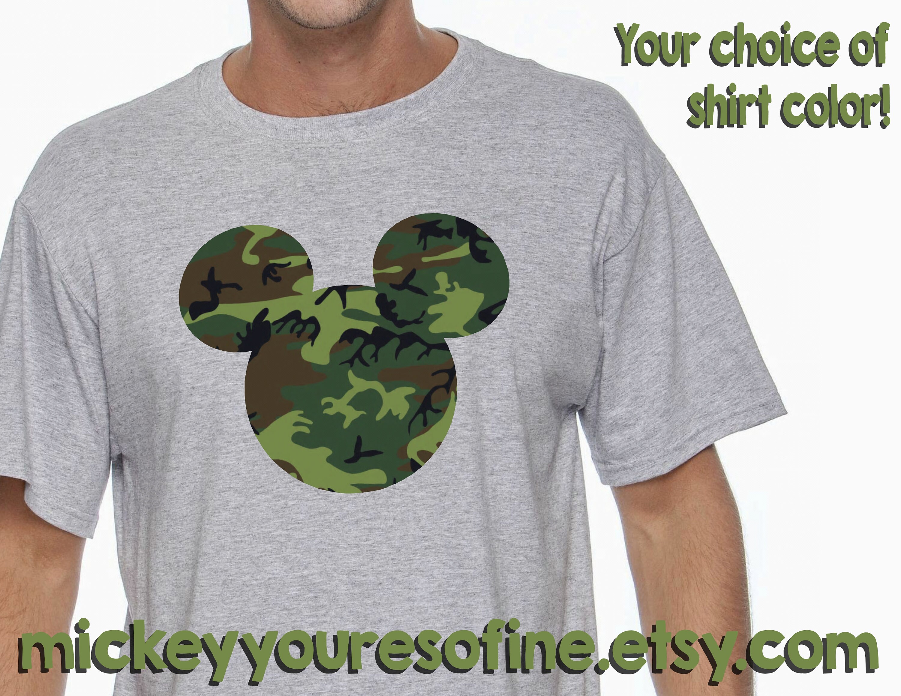 Camo Mickey Mouse Head Tshirt Infant 