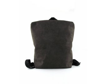 Minimalist Backpack aus Kunstleder, minimalistischer Rucksack in braun