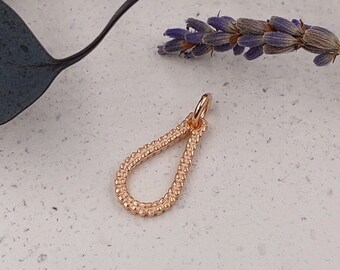 Pendant "dots / drop small" 925 silver rose gold plated