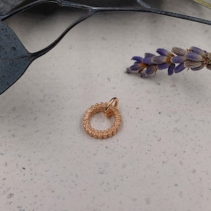 Pendant &quot;dots / circle&quot; silver rose gold plated