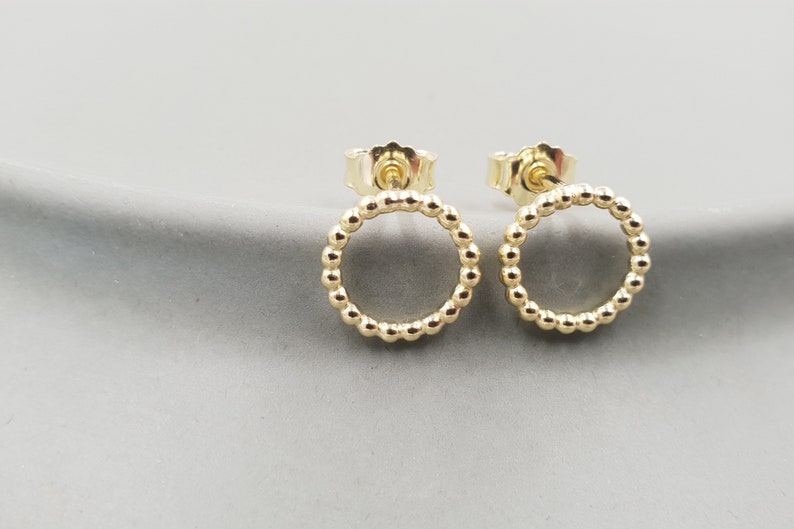 Gold plated stud earrings 'kate', 925 silver image 1